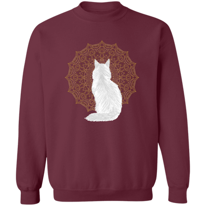 Zen Cat - Longhair White Sweatshirt