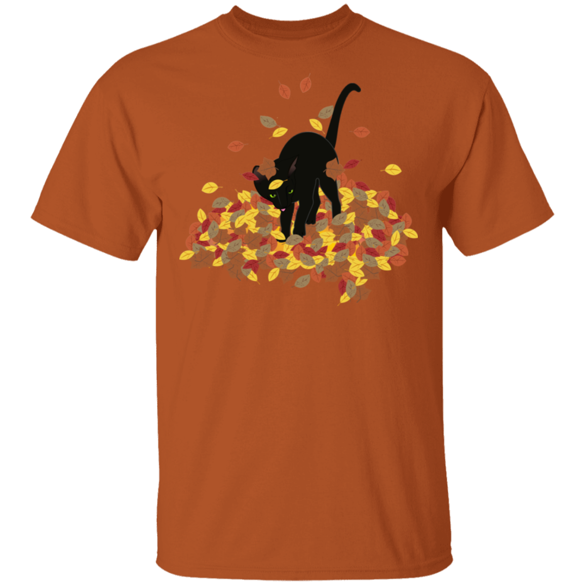 Cat in Leaves T-Shirt