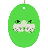 Cat Face Ceramic Ornaments in 4 Shapes