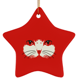 Cat Face Ceramic Ornaments in 4 Shapes