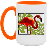 Flamingo and Leaves Mugs