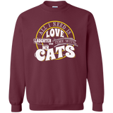 TIME with My Cats Crewneck Pullover Sweatshirt