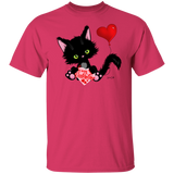 Lucky the Black Cat with Valentine T-Shirt