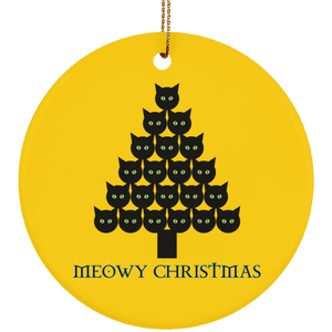 Meowy Christmas Tree Ceramic Ornaments in 4 Shapes
