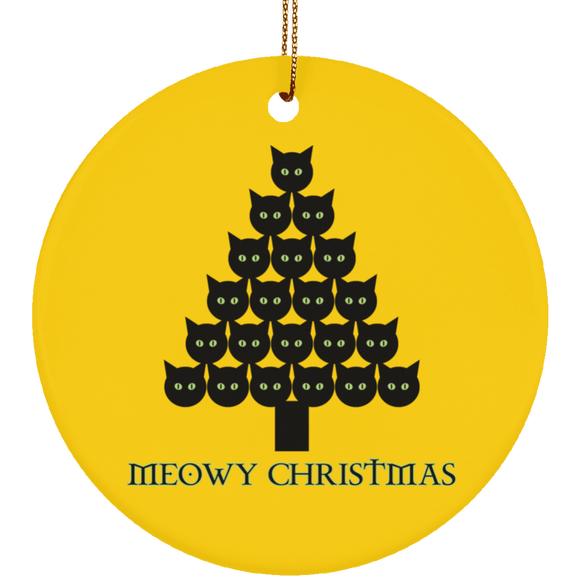 Meowy Christmas Tree Ceramic Ornaments in 4 Shapes
