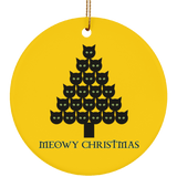 Meowy Christmas Tree Ceramic Ornaments in 4 Shapes