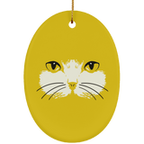 Cat Face Ceramic Ornaments in 4 Shapes