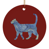 Starry Night Tabby Ceramic Ornaments in 4 Shapes