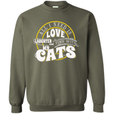 TIME with My Cats Crewneck Pullover Sweatshirt