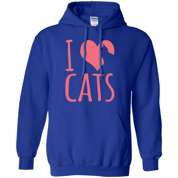 I Heart Cats Pullover Hoodie