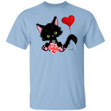 Lucky the Black Cat with Valentine T-Shirt