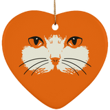 Cat Face Ceramic Ornaments in 4 Shapes
