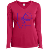 LOVE Cat Ladies LS Performance V-Neck T-Shirt
