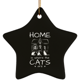 Home is Where the Cats Are Ceramic Ornaments in 4 Shapes