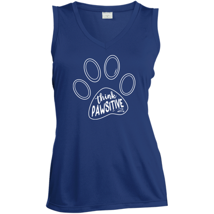 Think Pawsitive Ladies' Sleeveless Moisture Absorbing V-Neck