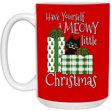 Meowy Little Christmas White Mugs