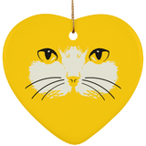 Cat Face Ceramic Ornaments in 4 Shapes