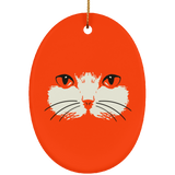 Cat Face Ceramic Ornaments in 4 Shapes