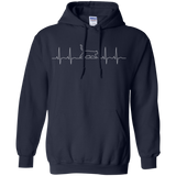 Walking Cat Heartbeat Pullover Hoodie