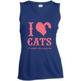 It's People who Annoy Me! Ladies Sleeveless Moisture Absorbing V-Neck