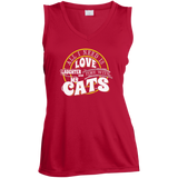 TIME with My Cats Ladies Sleeveless Moisture Absorbing V-Neck