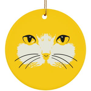Cat Face Ceramic Ornaments in 4 Shapes