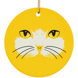 Cat Face Ceramic Ornaments in 4 Shapes