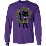 Victor in Christmas Wreath LS Ultra Cotton T-Shirt