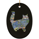 Cat Lilies Ceramic Ornaments in 4 Shapes