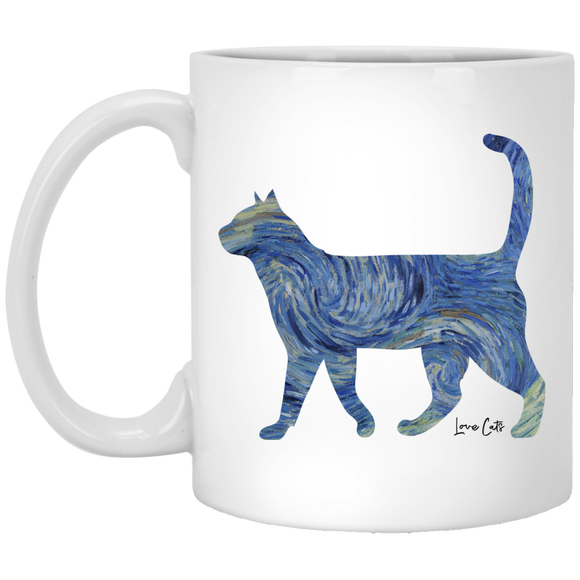 Starry Night Cat Mugs