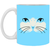 Cat Face White Mugs