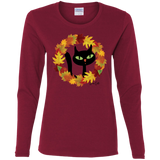 Victor in Fall Wreath Ladies Long Sleeve T-Shirts