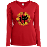 Victor in Fall Wreath Ladies Long Sleeve T-Shirts