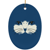 Cat Face Ceramic Ornaments in 4 Shapes