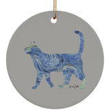 Starry Night Tabby Ceramic Ornaments in 4 Shapes