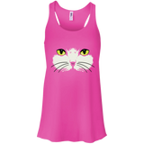 Gold Eyed Cat Face Flowy Racerback Tank