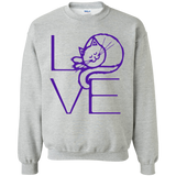 LOVE Cat Crewneck Pullover Sweatshirt