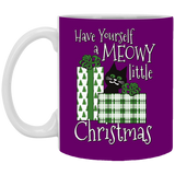 Meowy Little Christmas White Mugs