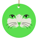 Cat Face Ceramic Ornaments in 4 Shapes