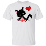 Lucky the Black Cat with Valentine T-Shirt