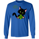 Lucky the Black Cat with Shamrock LS Ultra Cotton T-Shirt