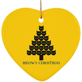 Meowy Christmas Tree Ceramic Ornaments in 4 Shapes