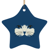 Cat Face Ceramic Ornaments in 4 Shapes