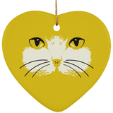 Cat Face Ceramic Ornaments in 4 Shapes