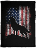 Flag Wolf Blankets