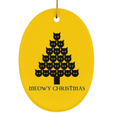 Meowy Christmas Tree Ceramic Ornaments in 4 Shapes