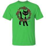Victor in Christmas Wreath Cotton T-Shirt
