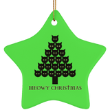 Meowy Christmas Tree Ceramic Ornaments in 4 Shapes