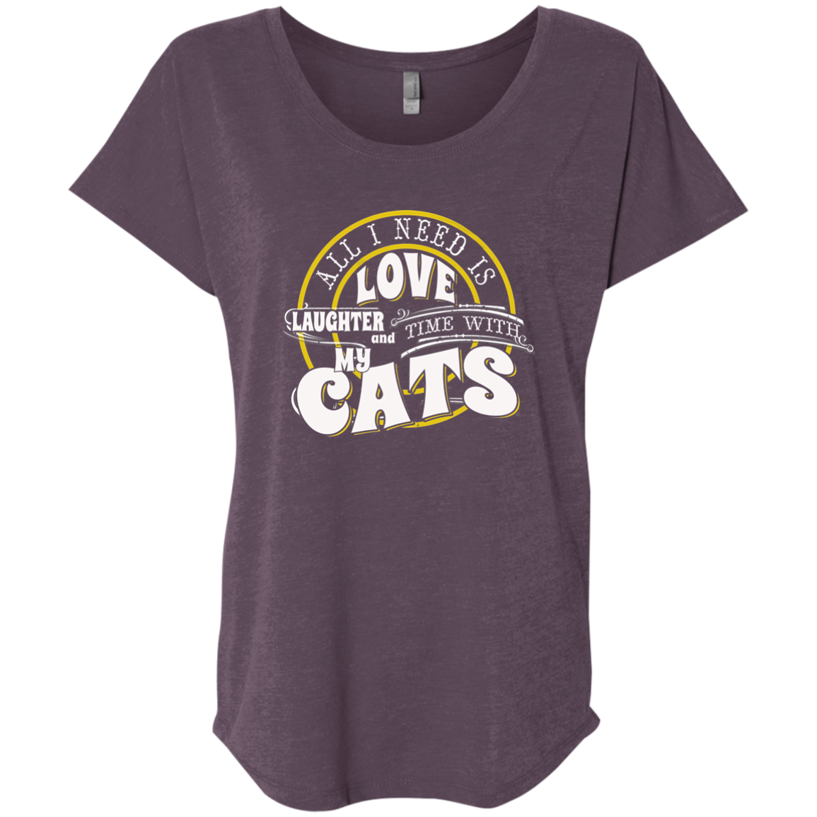 TIME with My Cats Ladies Triblend Dolman Sleeve