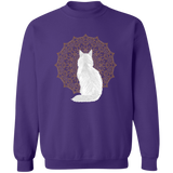 Zen Cat - Longhair White Sweatshirt